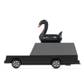 CANDYCAR® Wooden Diecast Collection - Black Swan Wagon, Premium Handcrafted Beech Wood Toy Car