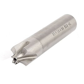 Sourcingmap 5mm Radius 80mm Long 4 Flutes Straight Shank Corner Rounding End Mill