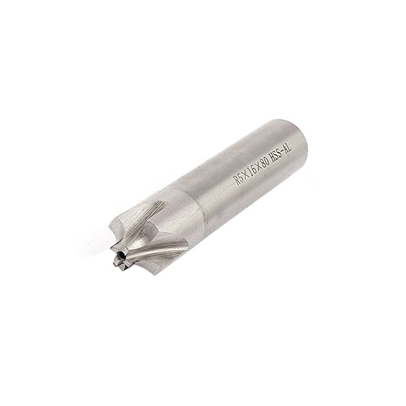 Sourcingmap 5mm Radius 80mm Long 4 Flutes Straight Shank Corner