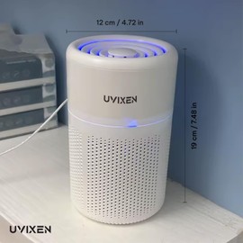 UVIXEN Air Purifiers for Home - Mini Air Purifier with HEPA Air Filter- USB Operated Air Purifier for Bedroom, Car and Living Room