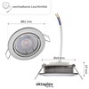 3x Oktaplex recessed spotlights 3 levels dimmable Dijon swivelling -