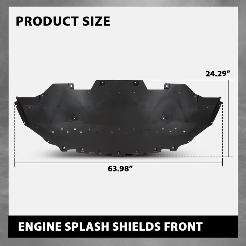 G-PLUS Front Engine Splash Shield Cover Compatible with Ford Mustang