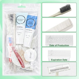 Toiletry Kits Homeless Personal Hygiene Care Package Kits Supplies In Bulk, Disposable Travel Size Essential Women Men Toiletries Set for Hotel,Charity,Camping,Travel (7.1 Inch, 40, Count)