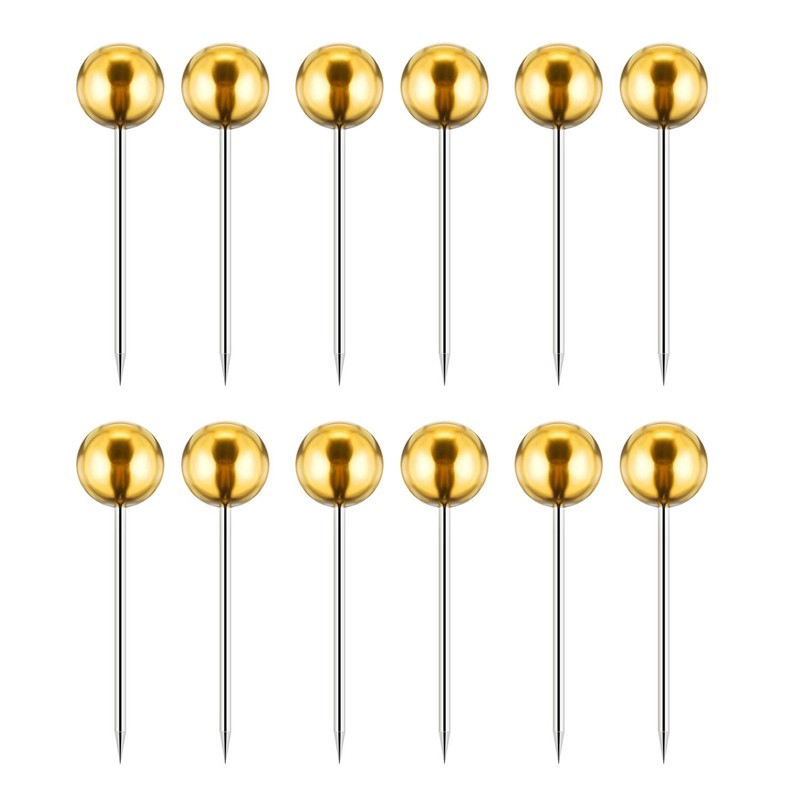 500 Pack Map Push Pins Map Tacks Small Size (Golden,