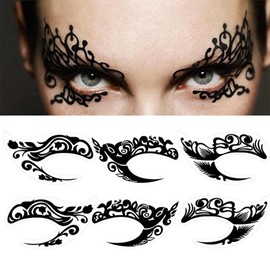 8 Pairs Eyeshadow Tattoo Stickers Party Waterproof Face Stickers Eyes Temporary Tattoo Stickers Festival Decorations for Festival ​makeup and Rave Festival Party