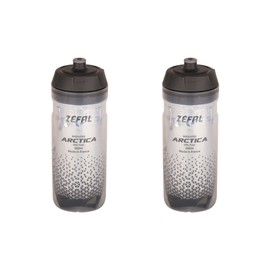 ZEFAL Pack Arctica 55 - 2 Bottles Bicycle 550 ml - Thermos Flask Bicycle - Odourless and Waterproof - Sports Water Bottle BPA-Free - Silver/Black