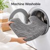 U-Shaped Bathroom Toilet Mat – Thick Plush Polyester Absorbent Rug