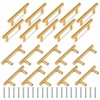 TRIXES 20PK Gold Cabinet Handles Gold Stainless Steel T Bar