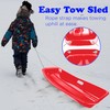 Slippery Racer Downhill Toboggan Snow Sled, 35" Red- 3 Pack