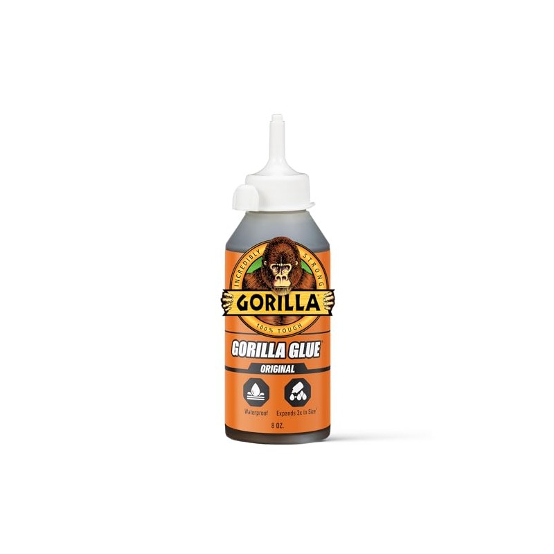 Gorilla Original, Pegamento Impermeable De Poliuretano, Botella De 8 Onzas,