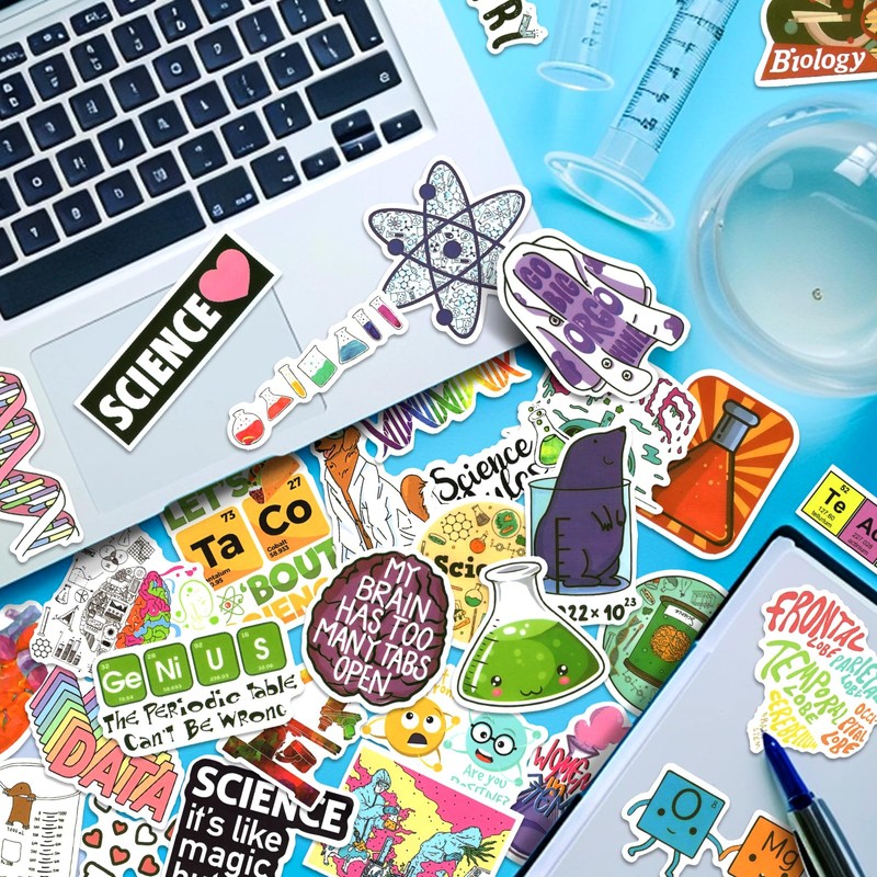 LIAOWL 100 PCS Science Stickers,Science Classroom Decor Stickers for Water