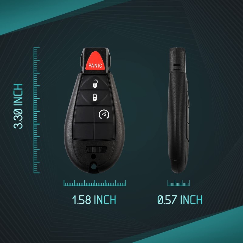 HelloAuto Key Fob for 08-12 Dodge Ram 1500 2500 3500,