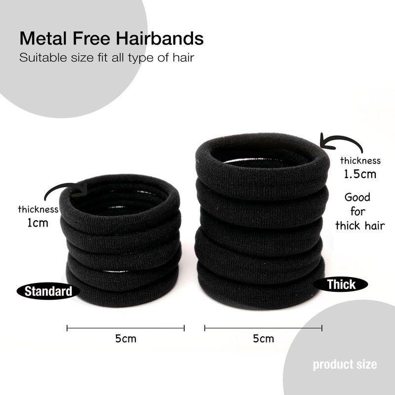 Basic Sense Thick Hair Ties - Specially Designed for Thick
