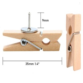 Mini Clothespins Wooden,50 Pack Natural Wooden Small Clips, Mini Pins Clip for Peg Paper, Photo, Clothes or Decoration (1.4inch)