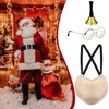Suhine 3 Pcs Christmas Santa Belly Costumes Set Fake Padded
