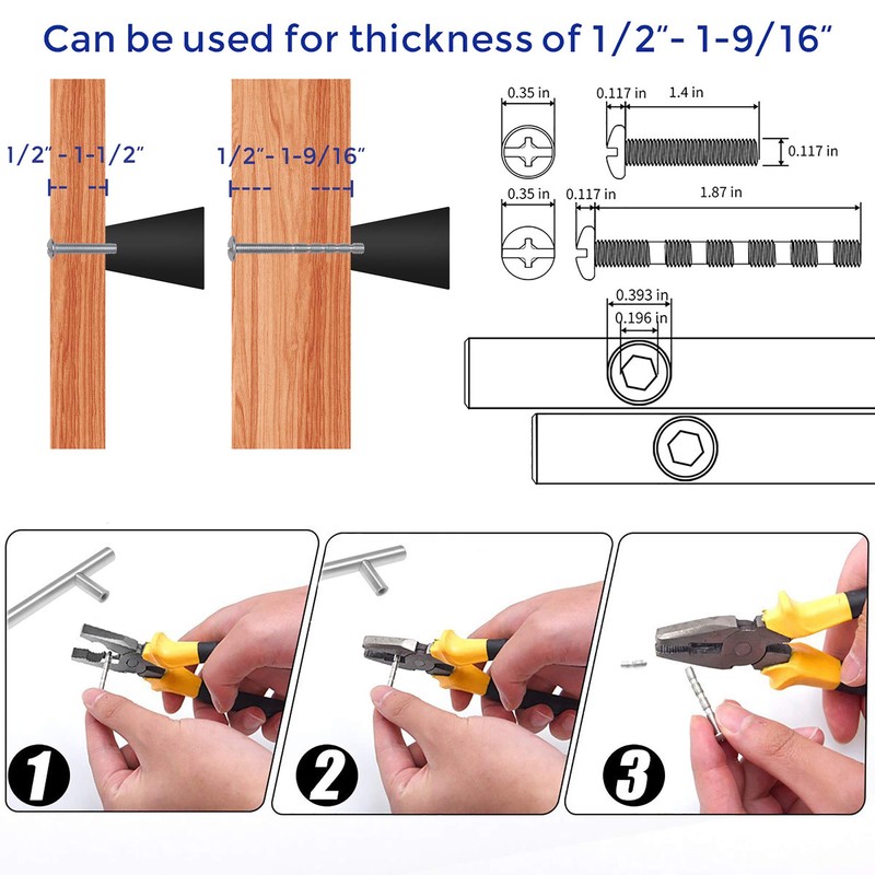 Ravinte 3 Pack 3/4 inch Kitchen Cabinet Knobs Drawer Knobs