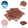Pure Garden Deck Tiles - 6-Pack Pavers - Polypropylene Interlocking