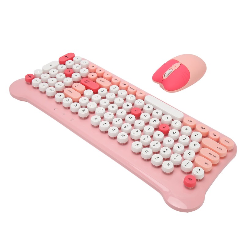 Wireless Keyboard and Mouse 2.4Ghz Connection Cute Keyboard Mouse Set