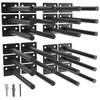 LEOPO Black 24 Pack-6 inch Floating Shelf Brackets, Hidden Shelf