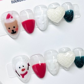 Edition 3D embo handmade nail tip - Coffin / 에디션 3D엠보 수제네일팁 - 코핀