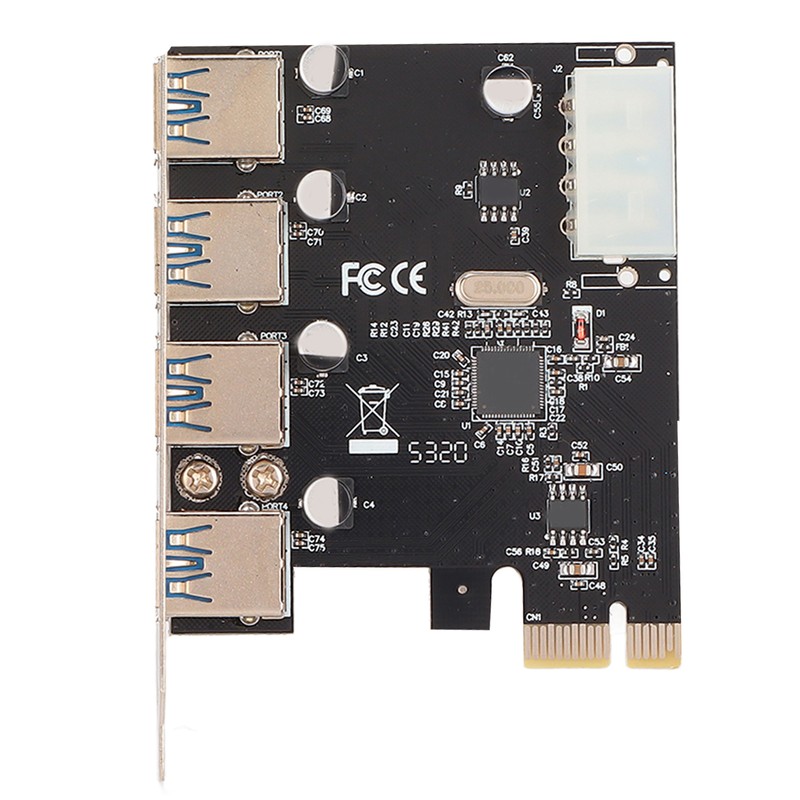 PCIE to USB 3.0 Expansion Card with 4 USB3.0 Ports