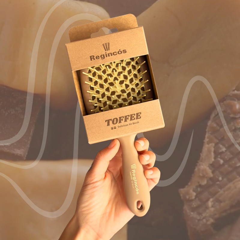Regincós - Toffee - Haarbürste - Flexibel - Anti-Ziehen -