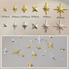 HYWWPFLAY 2 Boxes Star Nail Charms, Silver and Gold Nail