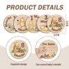 Hatzelou 7Pcs Baby Monthly Milestone Circles, Winnie Baby Stuff, Double-Sided