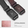 MACBORO Tsa Approved Belts for Men Plastic Buckle Hypoallergenic Non