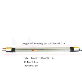 Gdrasuya10 Acrylic PVC Plastic Bender 110V Bending Machine Plastic Sheet Bender 49.2 Inch 125cm Manual Strips Heater for Plastic BendingTool 1mm-6mm Thickness