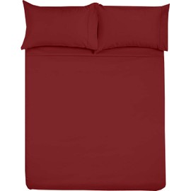 Shreem Linen Microfiber RV Sheet Sets, 42x80 Truck Size, Burgundy Solid - Fits Mattresses up to 8 Inches Deep, 4 Piece RV Bed Sheets for Campers, Motorhomes, and Travel Trailers