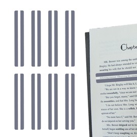 8Pcs Guided Reading Strips Clear Overlay Trackers Highlighting Tools for Students Dyslexia Visual Stress Reading Guide Rulers for Kids Adults Classroom Supplies Reading Helper