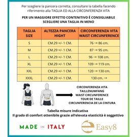 Easy8 - (White, M Abdominal Belt, Kidney Warmer, Wool and Cotton, Back Warmer, Kidney Belt, Belly Band, Women, Unisex, Thermal, Elastic