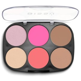 Bissú 6 colors Makeup Palette (4grms each color) includes 2 highlighters, 2 Bronzers, 2 Blushes (La Chida)