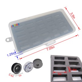 CKPSMS Brand - Bobbin Case Compatible with/Replacement for Bernina Brand 8 Series Jumbo Bobbin Holder, Sewing Box, Organiser for 50 Bobbins, Pack of 2