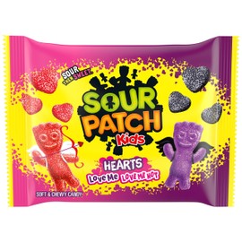 SOUR PATCH KIDS Soft & Chewy Love Me, Love Me Not, Valentine's Day Candy Hearts, 10 oz