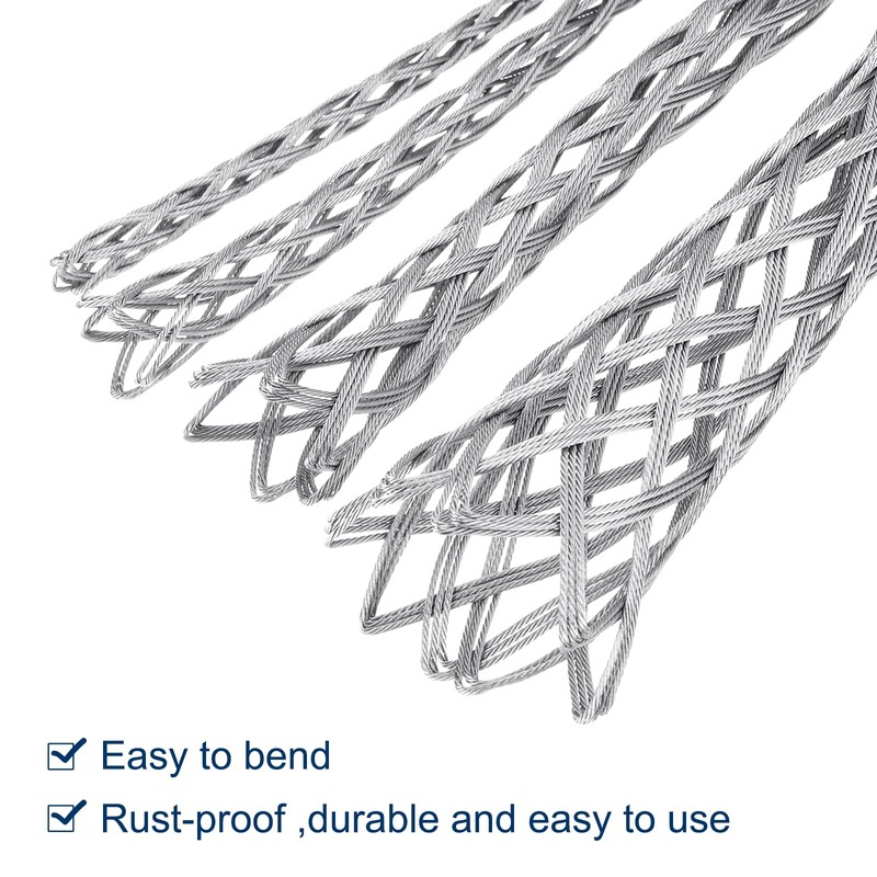 sourcing map 30-40mm OD Cable Pulling Socks Grip 1.2m Fore-Hand