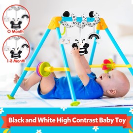 GKDOMS Baby Spiral Hanging Stroller and Car Seat Toys Black and White High Contrast Sensory Toy Newborn Plush Activity Toys Party Favors Quality Gifts for Baby Shower -BEE