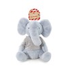 Rosewood Maxi Elton Elephant, Christmas Crinkle Plush Dog Toy, Blue