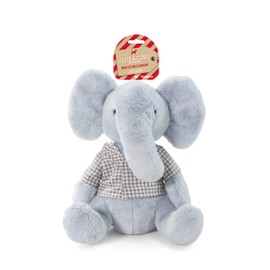 Rosewood Maxi Elton Elephant, Christmas Crinkle Plush Dog Toy, Blue Gingham, 32cm x 31cm