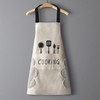 DILLMAN Women Kitchen Apron with Hand Wipe Pockets，Big Pocket,Hand-wiping, Waterproof