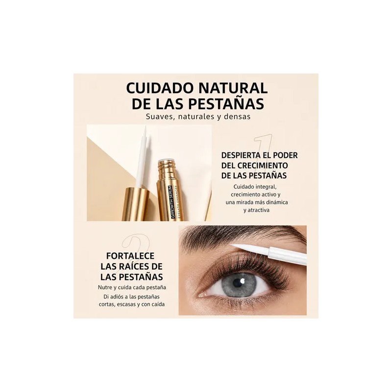 Serum Crecimiento De Pestañas Largas, Gruesas, Fortalecedor