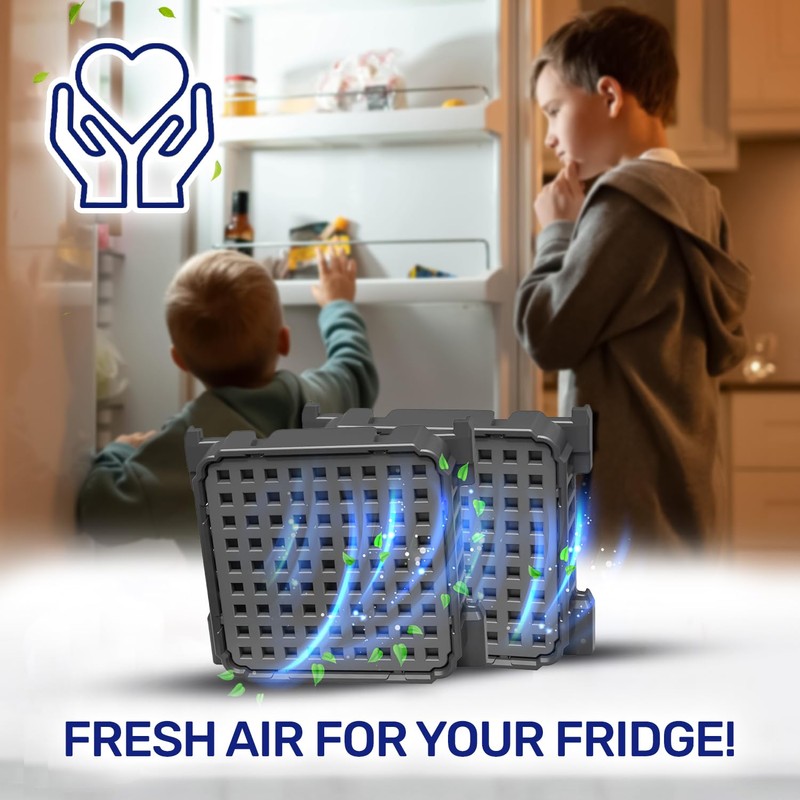 2 Pieces Fridge Freezer Activated Carbon Filter with Original Code