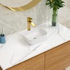 Lordear Vessel Sink 14 x 10 Inch White Ceramic Porcelain