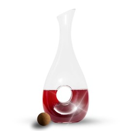 Maypes Wine Decanter – 1500ml Elegant Wine Aerator – Durable Crystal Glass Decanter with Lid – Crystal Clear – Aerator for All Wines – Housewarming Option - Holiday Gift Decanter