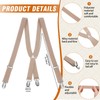 Men's X Shape Adjustable Braces Elastic Durable Braces with Metal