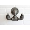 Industrial Pipe Hooks - Black pipe coat hook, towel hook,