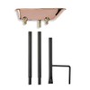 Pure Copper Bird Bath, Featuring Clawfoot Bathtub Design - Polished