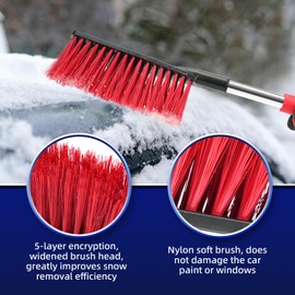 Nexcrate Premium Snow Brush for Car - Detachable & Portable with Ergonomic Anti-Slip Foam Grip,Double Sided ice Scraper for efficient Snow Removal, All Weather Outdoor Use