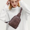 HKCLUF 4059 Crossbody Sling Bag For Women Vegan Leather Crossbody